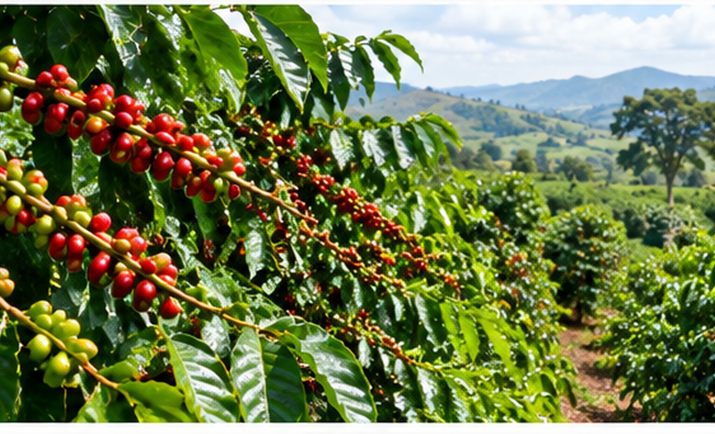 Productive coffee plantation